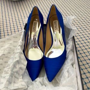 Raw silk Badgley Mischa pumps. Size 8